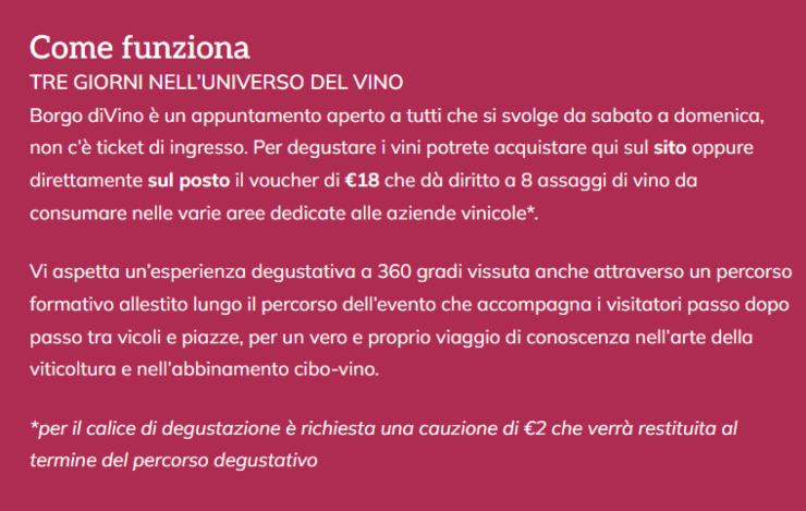 programma borgo di vino